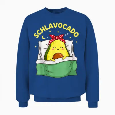 Schlavocado Pyjamas Avocado Sleep Unisex Sweatshirt - Royal