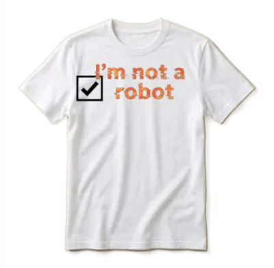 Humanity Logo: I’m Not a Robot Unisex T-Shirt - White
