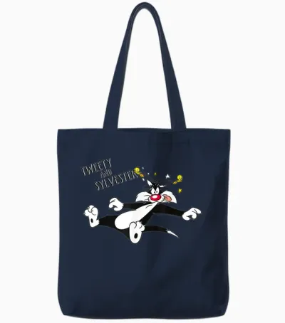 Looney Tunes Tweety and Sylvester Tote Bags - Navy