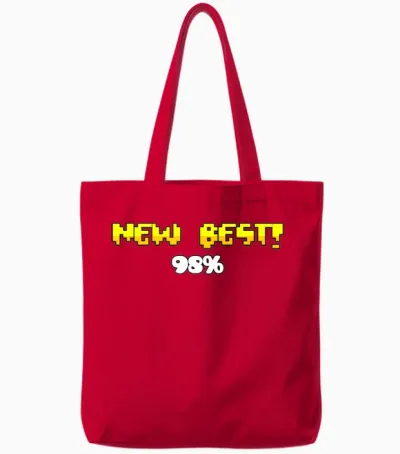 Geometry Dash Rage 98% Tote Bags - Red