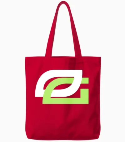 Optic Gaming Logo White Mp Tote Bags - Red