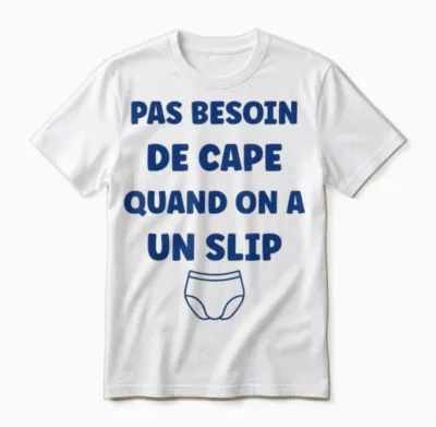 Humour Men's Briefs No Need a Cape When We Have a Briefs T-Shirt, Black, S Unisex T-Shirt - White