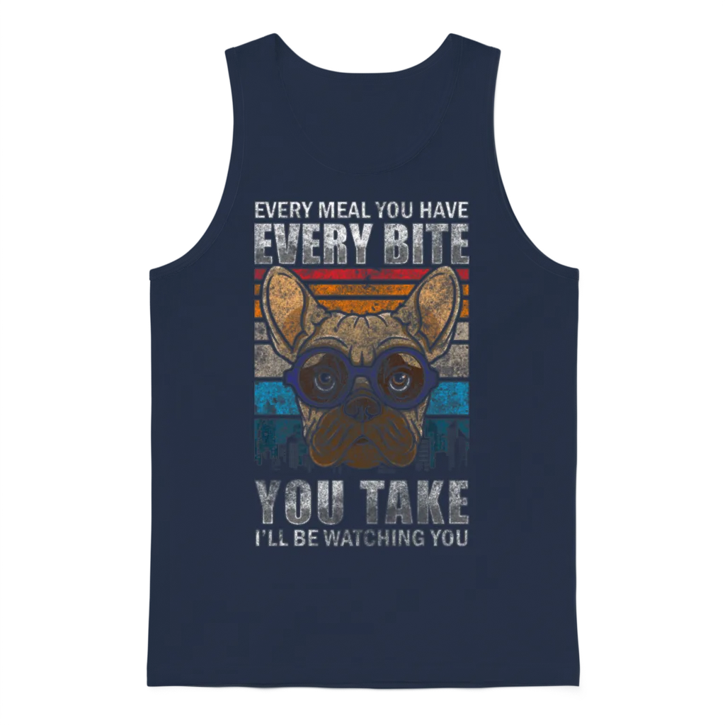 Dog Bulldog Dog Owner Master Unisex Tank Top - Navy