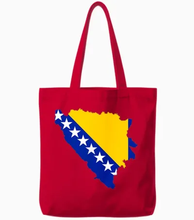 Bosnien Flagge Bosnische Farben Sarajevo Frauen Männer Bih Tote Bags - Red