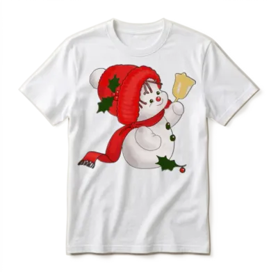 Snowman Cute Funny Unisex T-Shirt - White