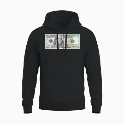 100 Dollar Bill Unisex Hoodie - Black