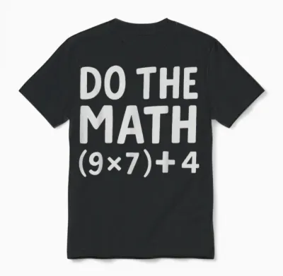 Do the Math 67 Meme Unisex T-Shirt - Black