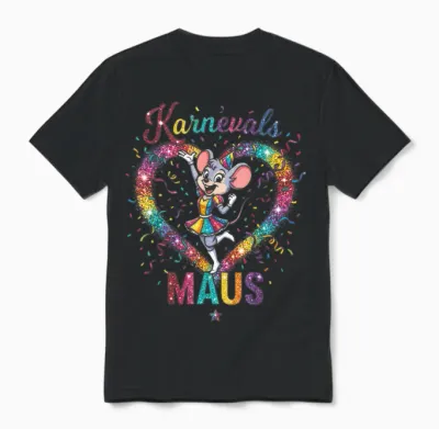 Carnival Mouse Cologne Alaaf Women's Costume Party Mouse Unisex T-Shirt - Black
