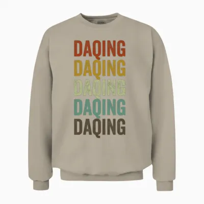Daqing China Retro Vintage Unisex Sweatshirt - Sand