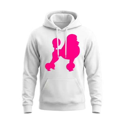 Poodle Unisex Hoodie - White