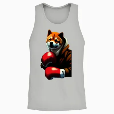 The Shiba Inu Boxer No. 1 Unisex Tank Top - Ash