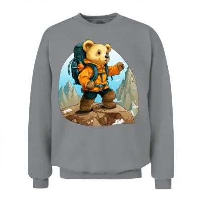 Bears Mountaineers / Hiking Bear Unisex Sweatshirt - Sport Grey