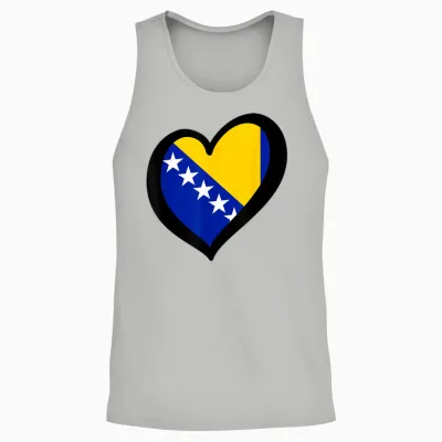Bosnien Flagge Bosnische Farben Sarajevo Frauen Männer Bih Unisex Tank Top - Ash