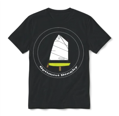 Optimist Sailing Dinghy Unisex T-Shirt - Black