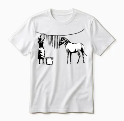 Funny Zebra Stripes Unisex T-Shirt - White
