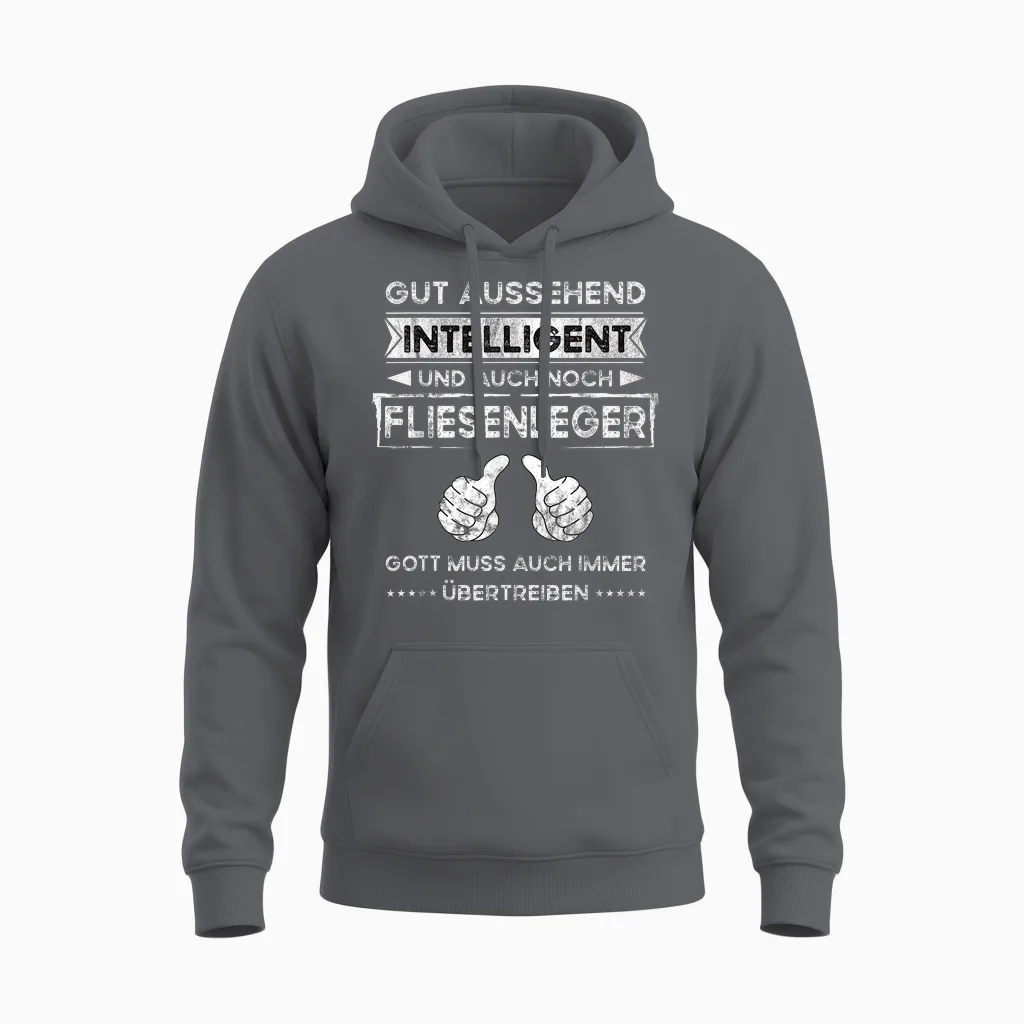 Fliesenleger Gut Aussehend Intelligent Lustiges Arbeit Unisex Hoodie in Charcoal