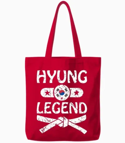 Korean Martial Arts Hyung Tote Bags - Red