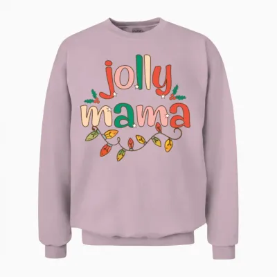 Retro Christmas Unisex Sweatshirt - Light Pink
