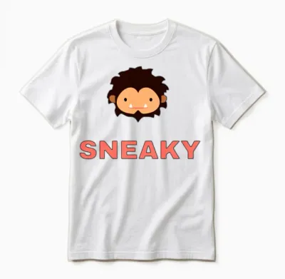 Sneaky Sasquatch Head Unisex T-Shirt - White