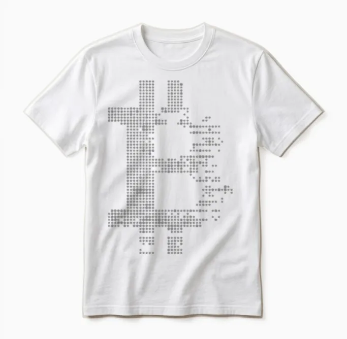 Bitcoin Punkt Unisex T-Shirt in White