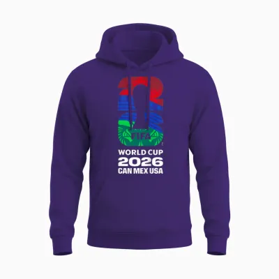 Kids Fifa World Cup26 Fifa Host Country Logo Flags Unisex Hoodie - Purple