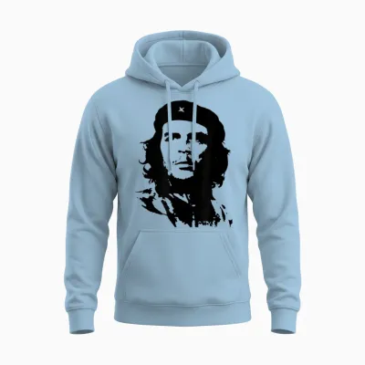 Che Guevara Cuban Revolution Hasta La Victoria Siempre T-Shirt, Red Unisex Hoodie - Light Blue