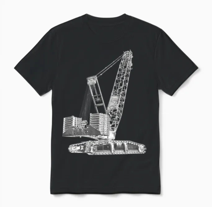 Crawler Crane 750t Unisex T-Shirt in Black