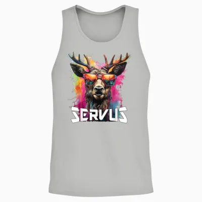 Servus Trachtenshirt Trachten Tracht Hirsch Tirol & Bayern Unisex Tank Top - Ash