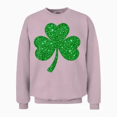 St. Patrick's Day Shamrock Ireland Shamrock Unisex Sweatshirt - Light Pink