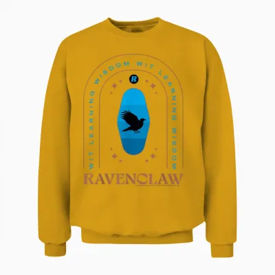 Harry Potter New Design 2025 Ravenclaw with Wisdom Unisex Sweatshirt - Gold