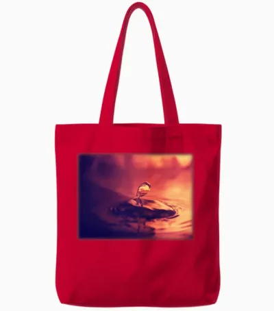 Retro Water Droplet Exploration Tote Bags - Red