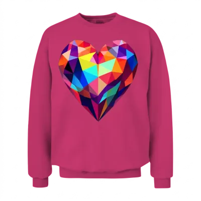 Customise Family Vacation Product–reto Love Unisex Sweatshirt - Heliconia