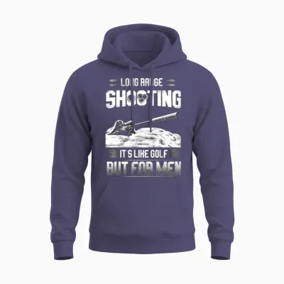 Long Range Shooting It's Like Golf but for Men Unisex Hoodie - Heather Sport Dark Navy