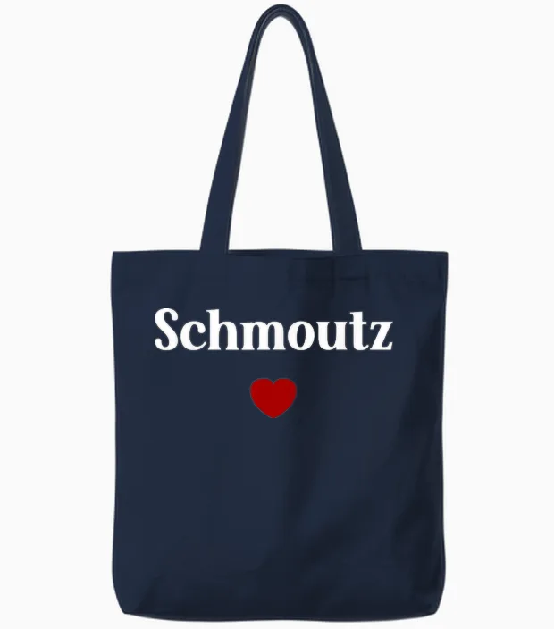 Alsatian Expression Humour Alsace Schmoutz T-Shirt, Black, S Tote Bags in Navy