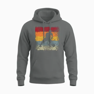 Soccer Retro Unisex Hoodie - Graphite Heather