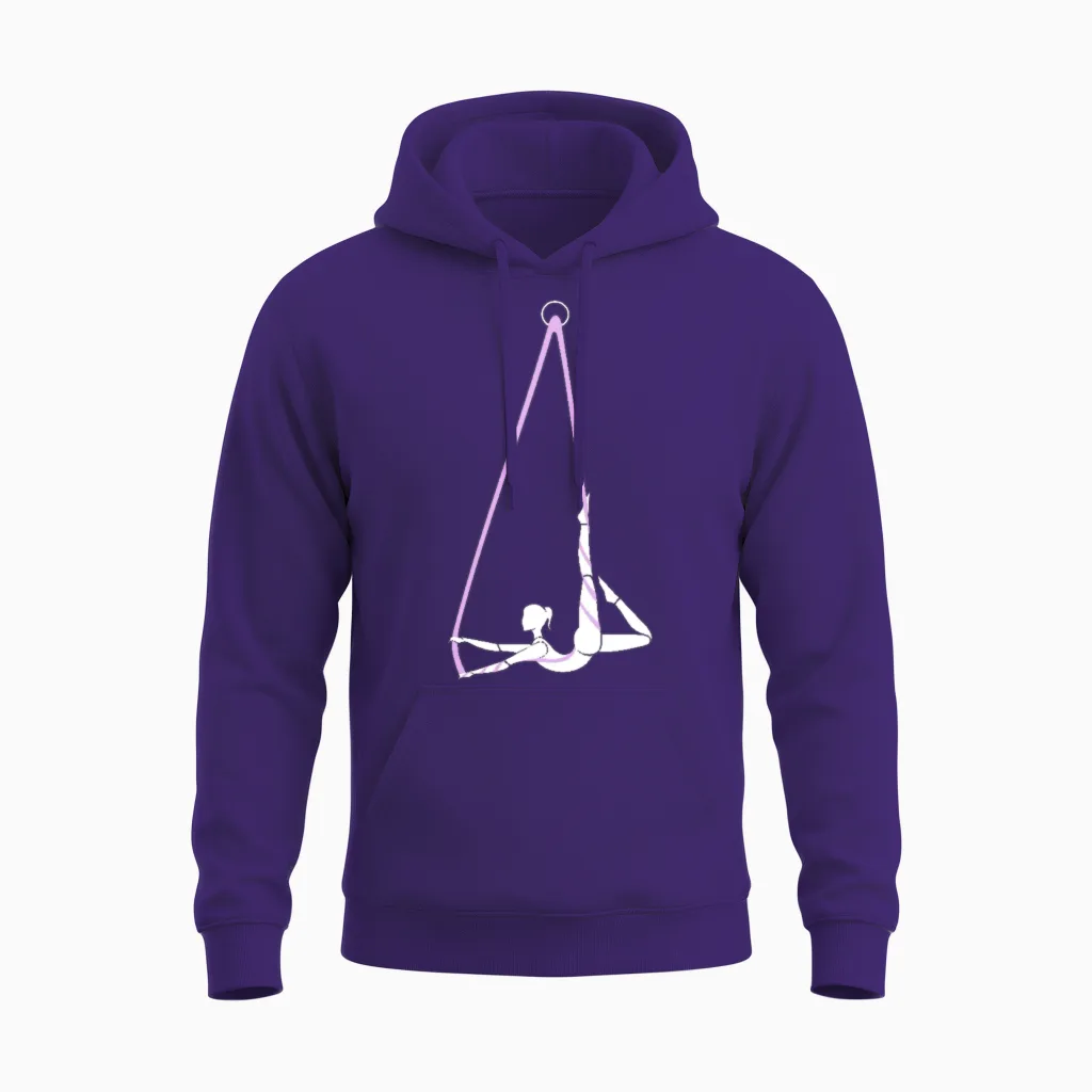 Aerial Silk Unisex Hoodie in Purple