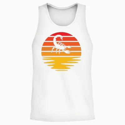 Scorpion Retro Unisex Tank Top - White