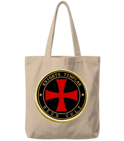 Knights Templar Deus Vult Tote Bags - Natural