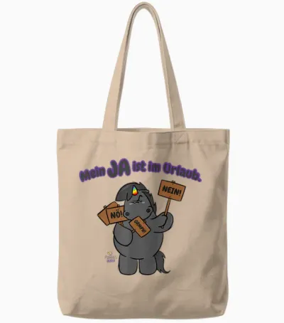 Pummeleinhorn - Grummeleinhorn Mein Ja Ist Im Urlaub Fun Tote Bags - Natural
