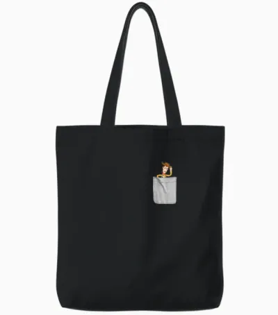 Disney Pixar Toy Story Sheriff Woody Mini Pocket Icon Tote Bags - Black
