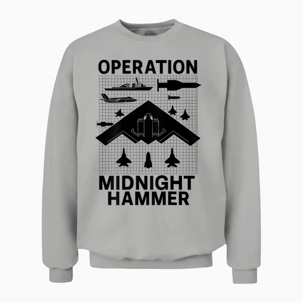 Operation Midnight Hammer Unisex Sweatshirt in Ash