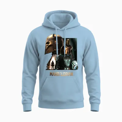 Star Wars the Mandalorian Season 3 the Armorer and Bo-Katan Unisex Hoodie - Light Blue