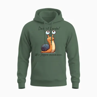 Läufer & Joggen Geschenkideen Das Ist Gerda Wir Joggen Zusammen Langsam Läufer Spruch T-Shirt Unisex Weiß Small Eu 38-40 Cartoon Crew-Kragen Kurzarm 1 Count Unisex Hoodie - Military Green