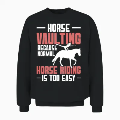 Horse Vaulting Girl Horse Gymnastics Lunger Horse Unisex Sweatshirt - Black