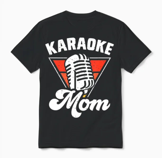Karaoke Mom Unisex T-Shirt in Black