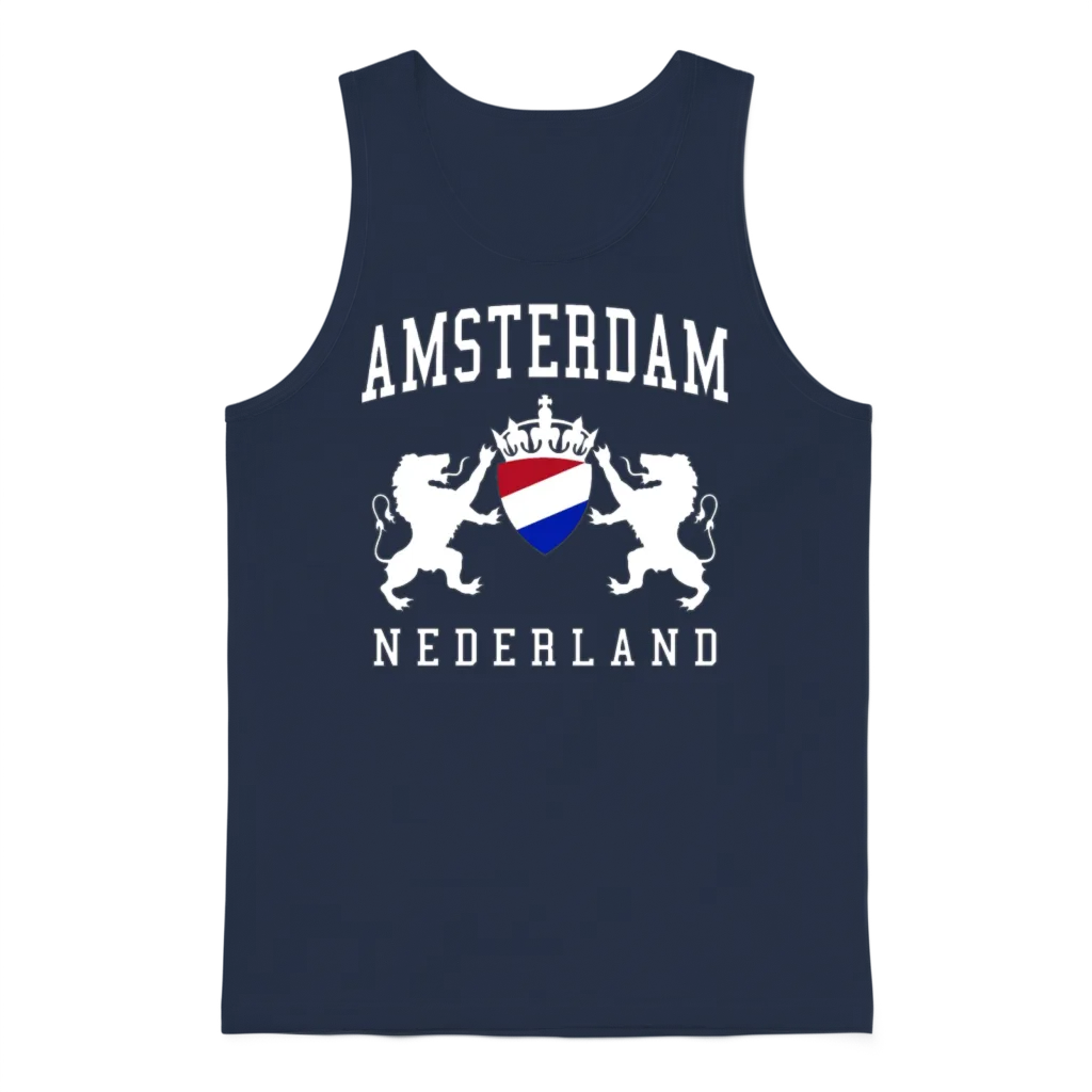 Amsterdam Amsterdam Amsterdam Unisex Tank Top - Navy
