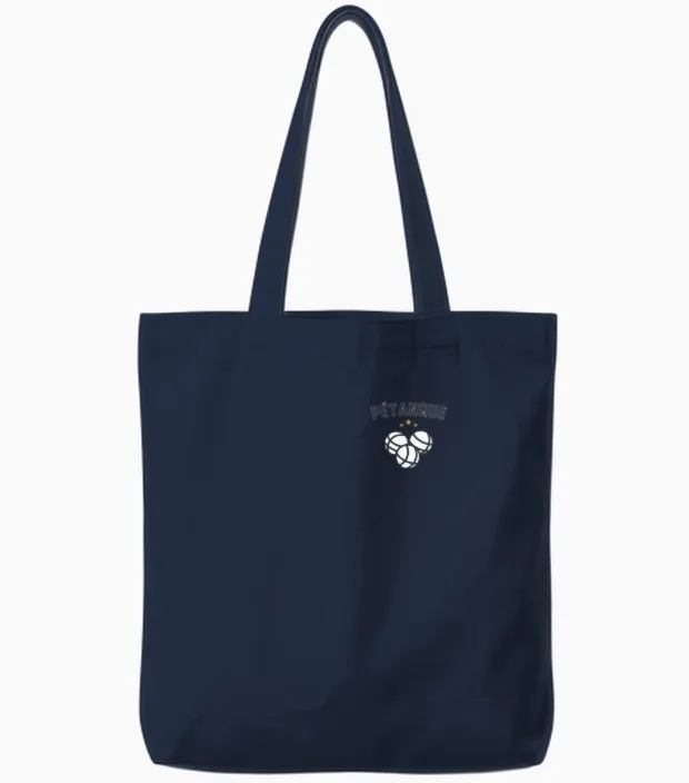 Christmas Gift Idea Bouliste Ball Player Petanque Pocket Tote Bags in Navy