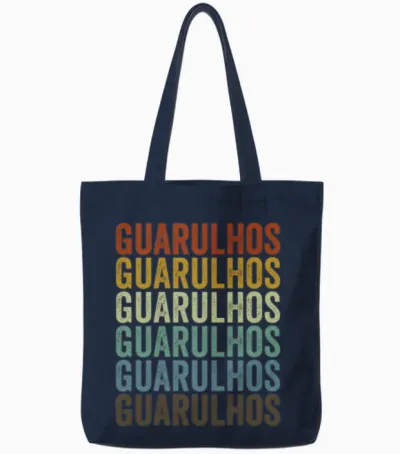 Guarulhos Brazil Retro Vintage Tote Bags - Navy