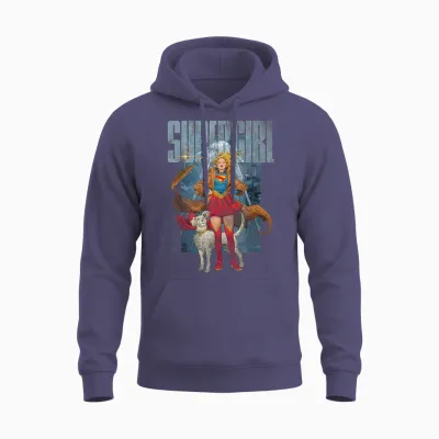Supergirl 2026 Kara Comic Style Unisex Hoodie - Heather Sport Dark Navy