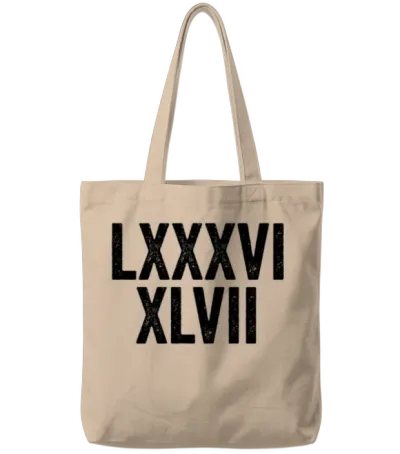 8647 Lxxxvi Xlvii Roman Numerals Subtle Anti Trump Tote Bags - Natural